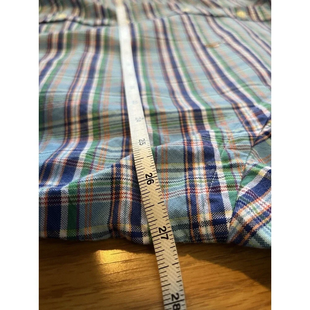 Ralph Lauren Blue Plaid Oxford Button Down Shirt Size XXL - Picture 9 of 10